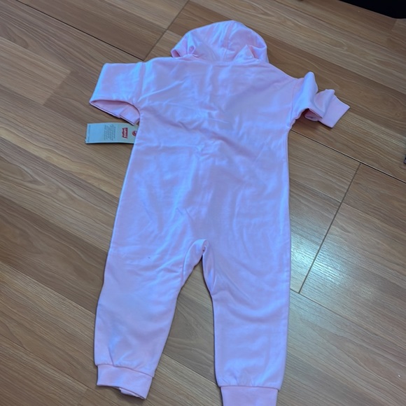 Levi's Baby Girls' Long Sleeve Hooded Coverall - Picture 6 of 7